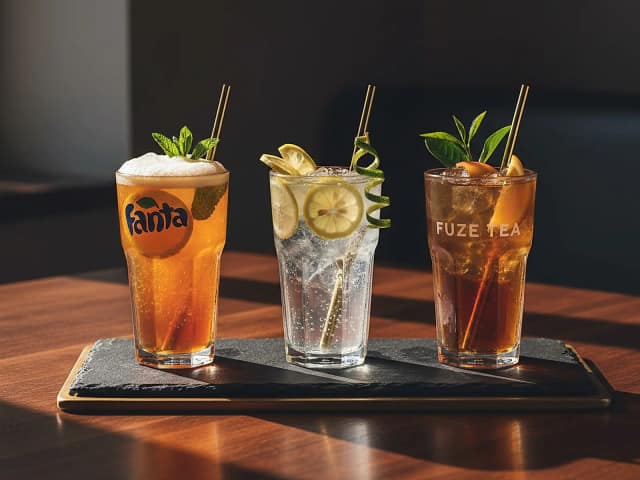 Fanta, Sprite, Fuze Tea